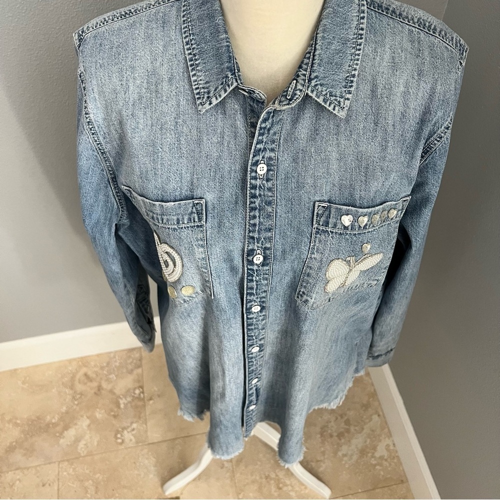 Lucky Brand Blue Denim Shirt - Picture 4 of 16